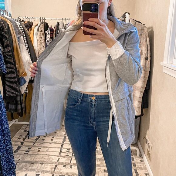 Lululemon Light As Warmth Jacket PrimaLoft Fleece Grey 6 - Picture 6 of 12